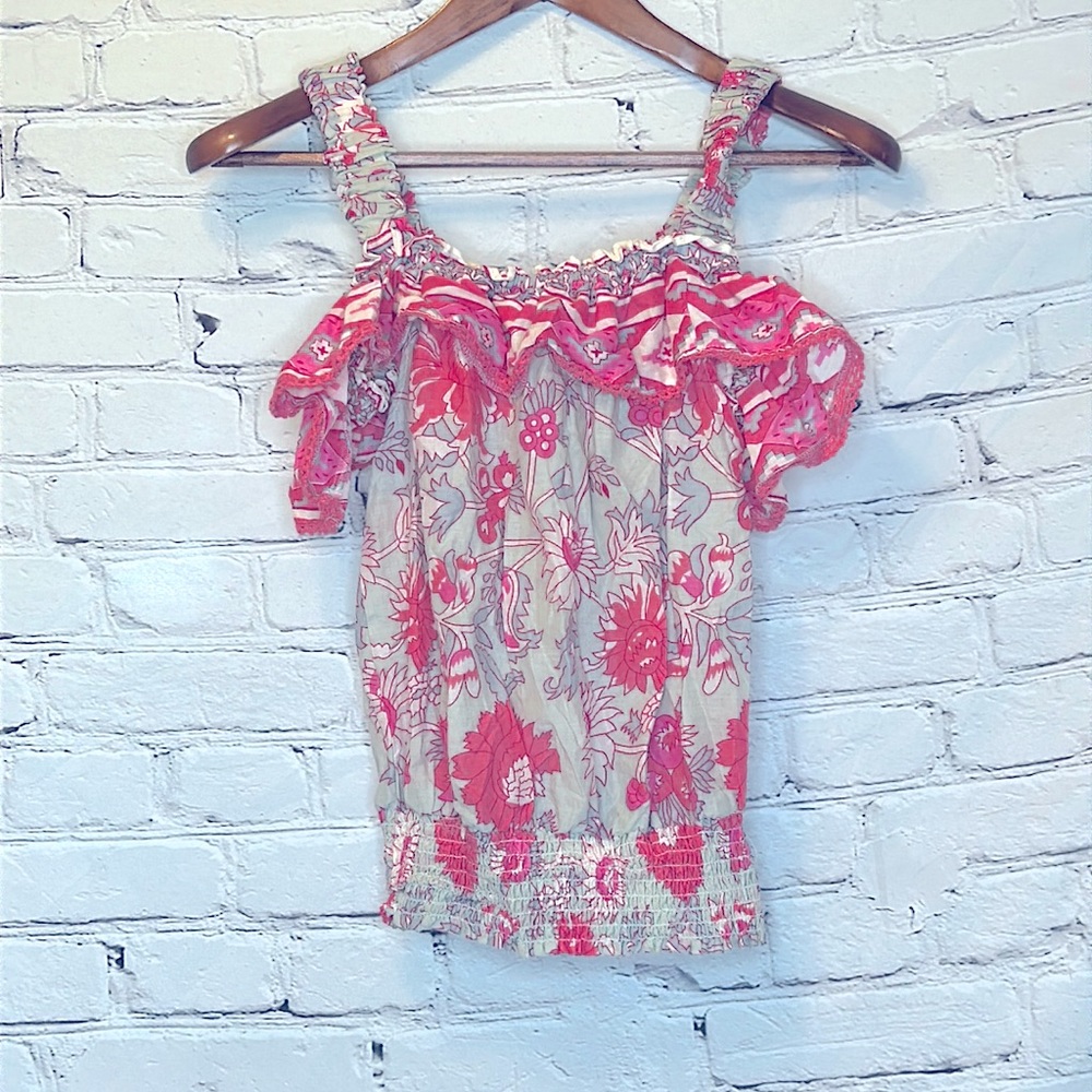 Jennifer & Grace Pink Flower Top Size Medium Brand New W/Tags